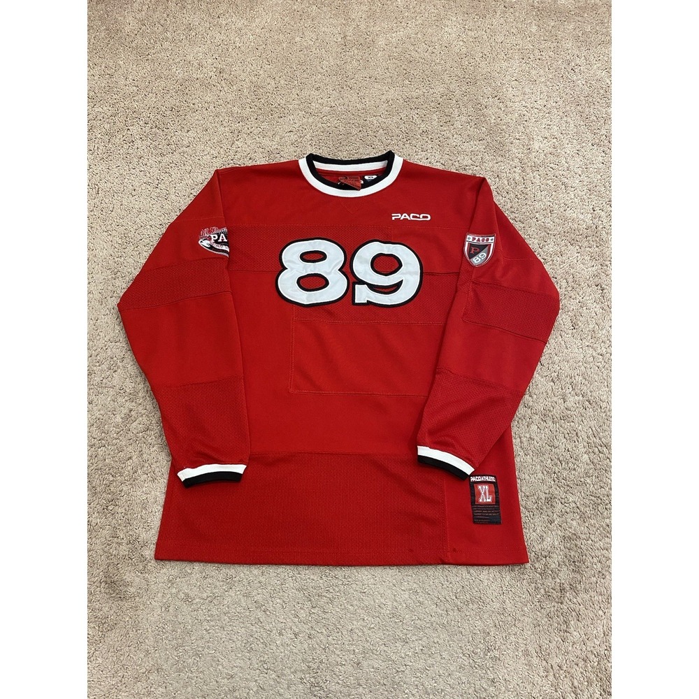 Vintage Y2K Paco Athletic Red Hip Hop Jersey Size XL Grunge Retro Skate